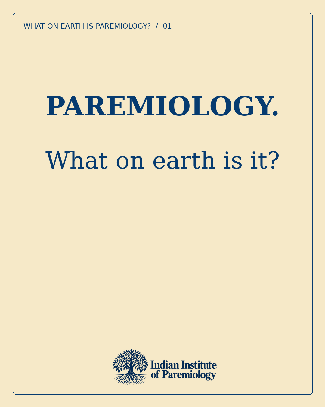 Paremiology. What on earth is it?