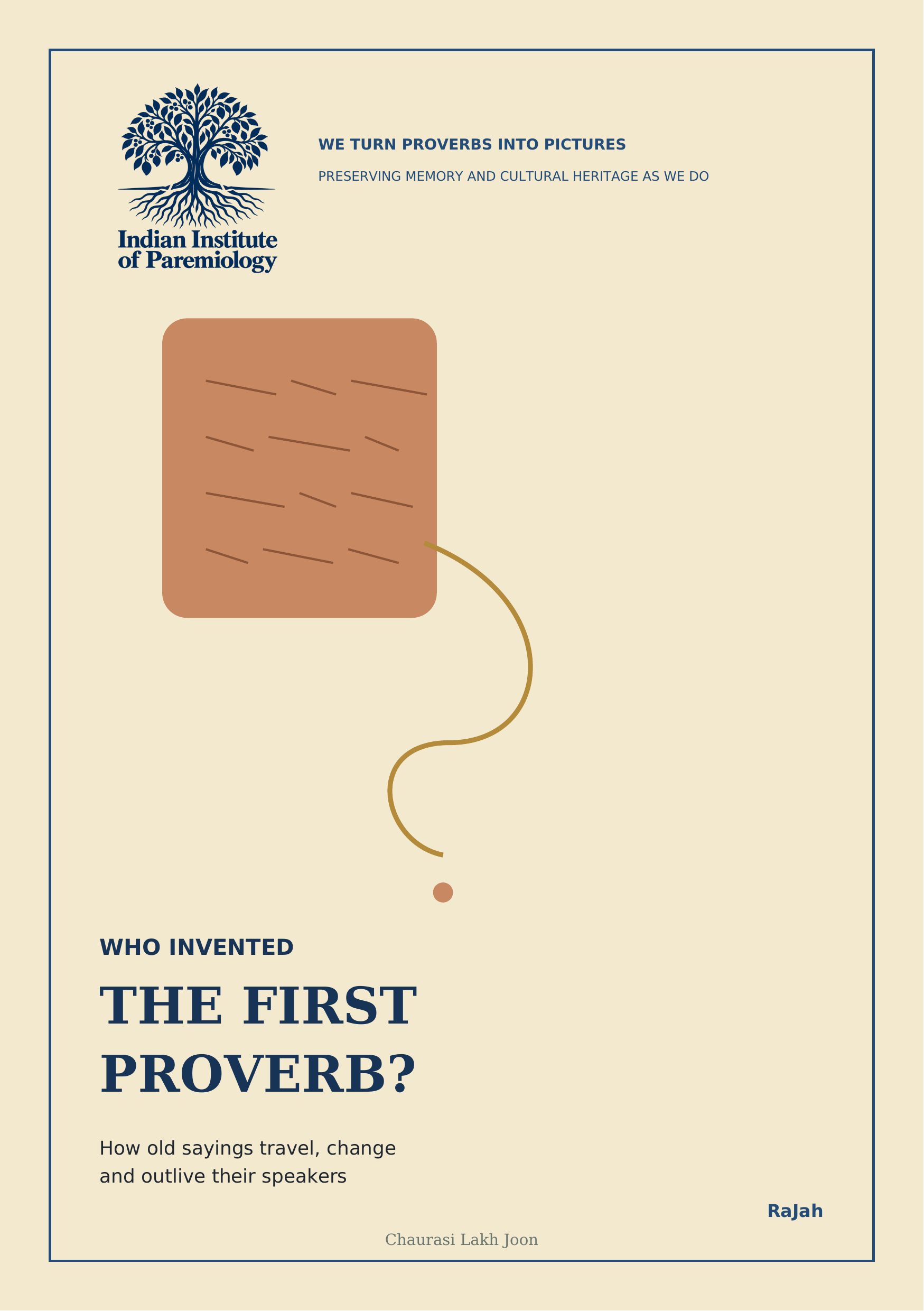 Cover of Who Invented the First Proverb? by RaJah.
